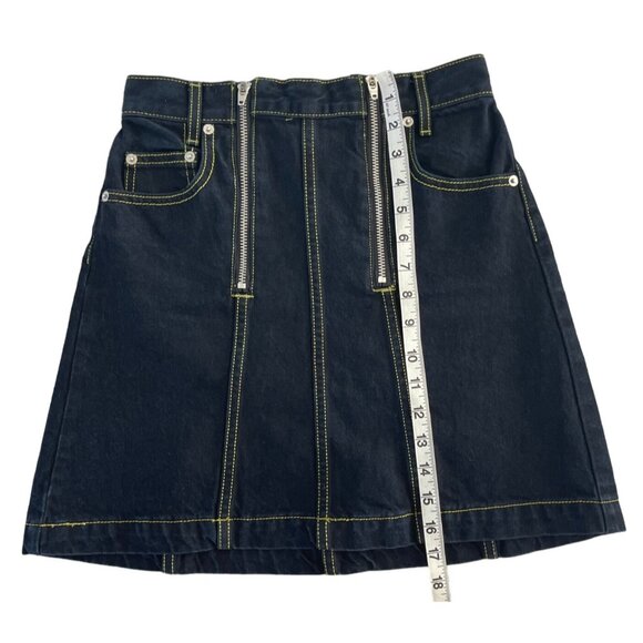 Proenza Schouler White Label Denim Mini Skirt Indigo Size 0 - Picture 7 of 11